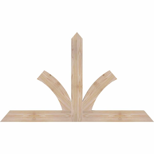 Ekena Millwork Richland Smooth Timber Gable Bracket, Douglas Fir, 48"W x 28"H x 1 1/2"D x 3 1/2"F, 14/12 Pitch GBW048X28X0204RIC00SDF - main